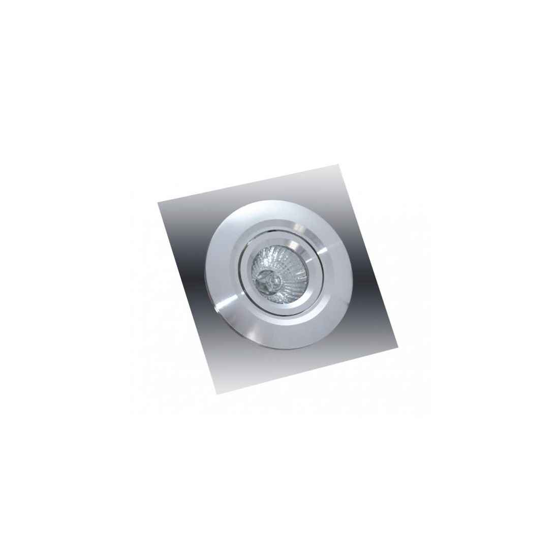 Empotrable cuadrado con bisel cromo acabado blanco. Ofertas