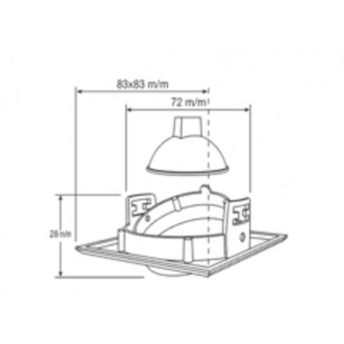 Ofertas Focos Cuadrados Cromo