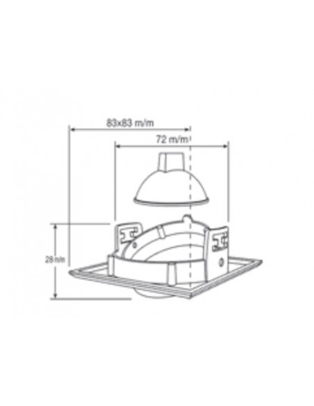Ofertas Focos Cuadrados Cromo