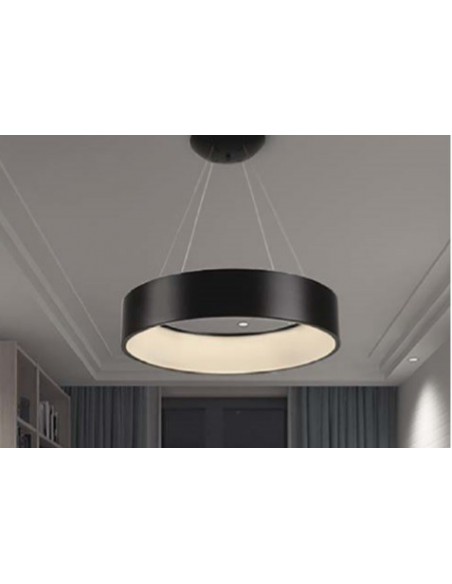 Lámpara de Techo Dormitorio Pantalla Negra