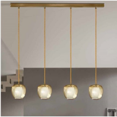 Lámparas de Techo Alargadas en color Glasé Ámbar.