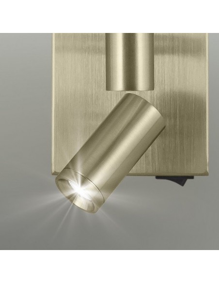 Aplique Cabecero con Lector Led Doble Interruptor Integrado