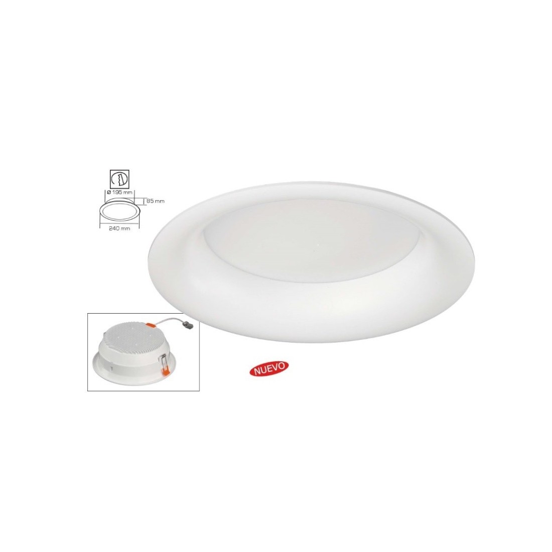 Downlight led sales 24 cm
