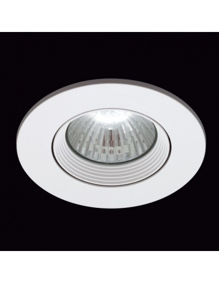 Empotrable Redondo Blanco sin Bombilla Interior Rugoso
