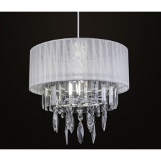 Lámpara Tela con Cristal...