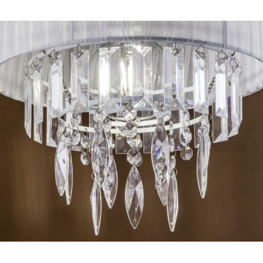 Lámpara Tela con Cristal Acrílico Barata