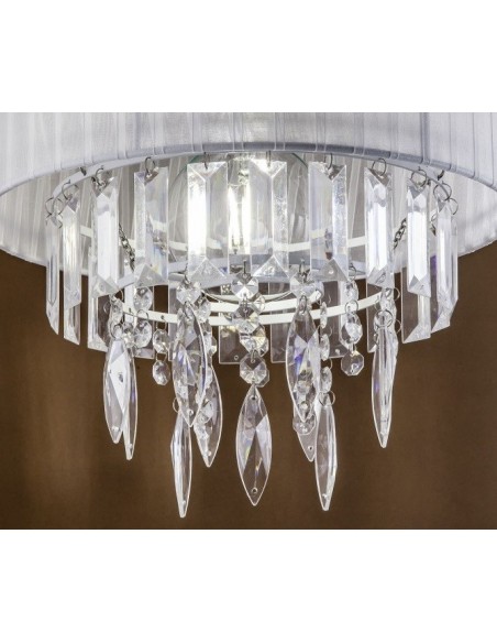 Lámpara Tela con Cristal Acrílico Barata