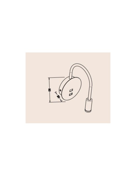 Aplique Flexo Led con USB e Interruptor Negro