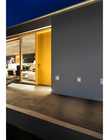 Empotrable Exterior 3W 3000K Blanco IP65 Cuadrado