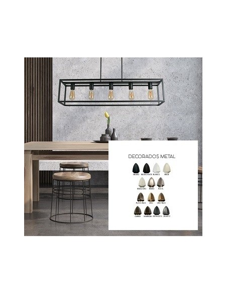 Lámparas Opciones Elegir Color Salón Estilo Industrial