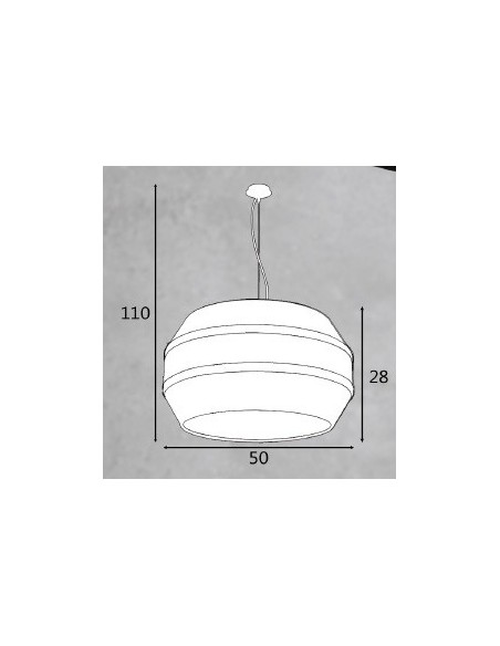 Lámpara Pantalla Imitación Caña y Beige con Cable Rojo