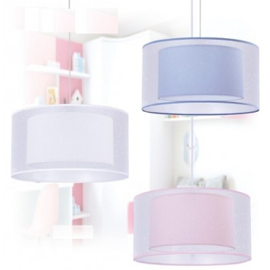 Lámpara Doble Pantalla Rosa