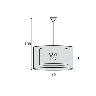 Lámpara Doble Pantalla Blanca