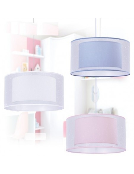 Lámpara Doble Pantalla Blanca