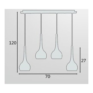 Lámparas Lineales Comedor Tulipas...