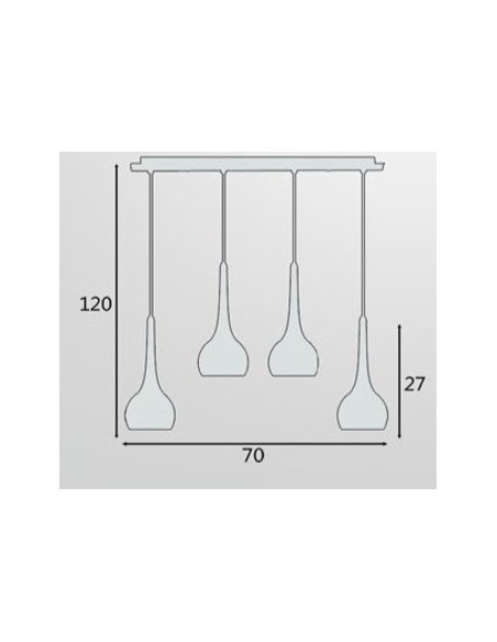 Lámparas Lineales Comedor Tulipas Cristal