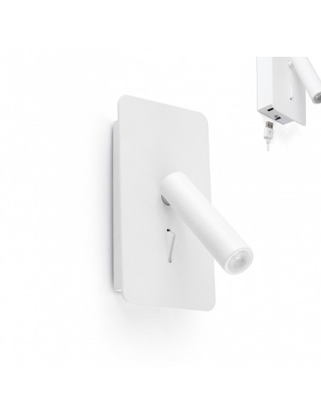 Comprar Aplique con USB e Interruptor Blanco