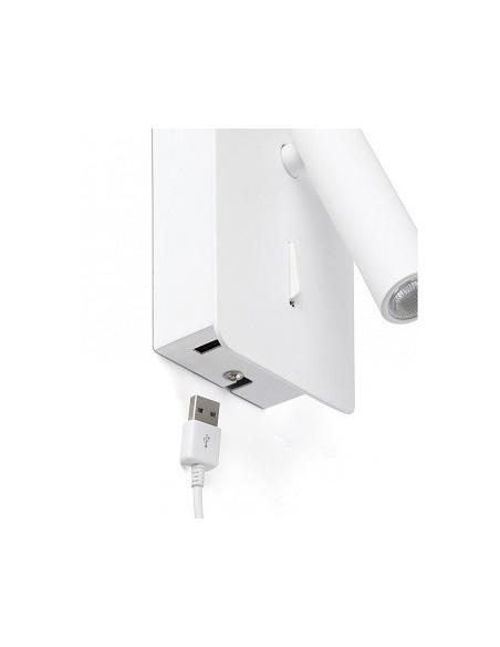 Comprar Aplique con USB e Interruptor Blanco