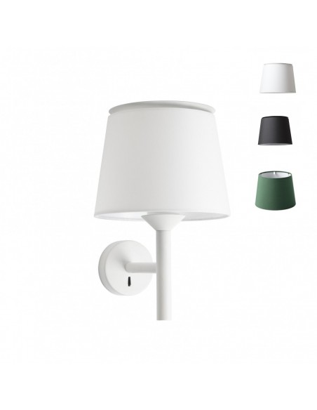 Apliques Blancos con Pantalla Negra, Blanca o Verde