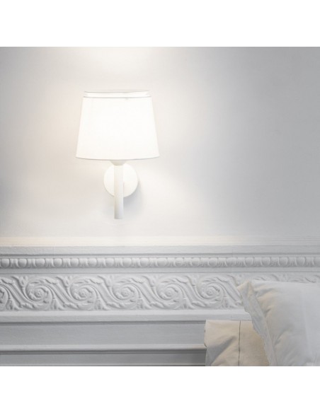 Apliques Blancos con Pantalla Negra, Blanca o Verde