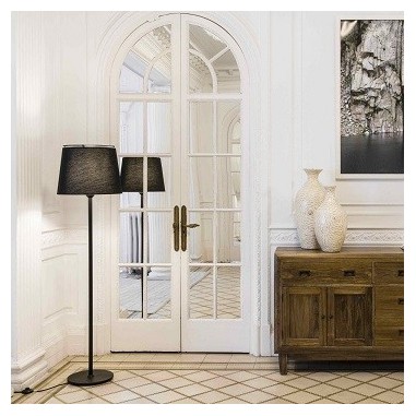 Lámpara de Pie con Pantalla Negra,... Lámpara de Pie con Pantalla Negra,...