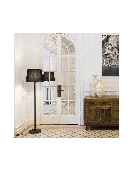 Lámpara de Pie con Pantalla Negra, Blanca o Verde