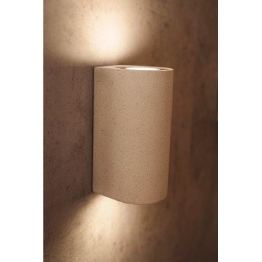 Aplique Exterior Yeso y Hormigón Blanco