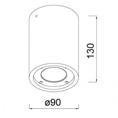 Plafón Exterior 1 Luz Yeso y Hormigón
