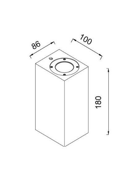 Aplique Exterior 2 Luces Yeso y Hormigón