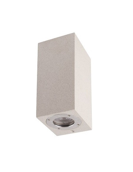 Aplique Exterior 2 Luces Yeso y Hormigón Blanco