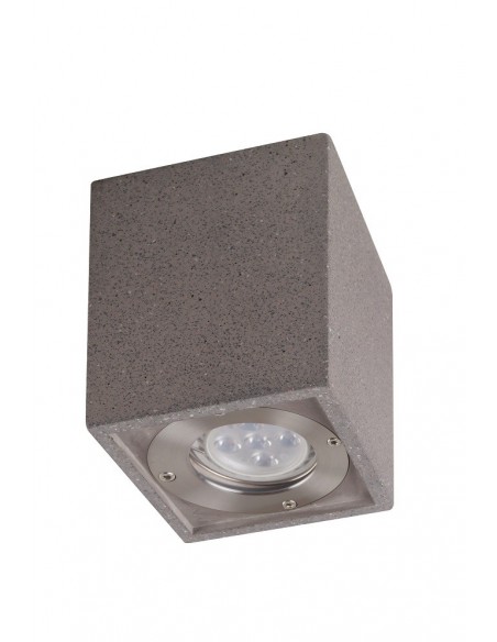 Plafón Exterior 1 Luz Yeso y Hormigón Gris