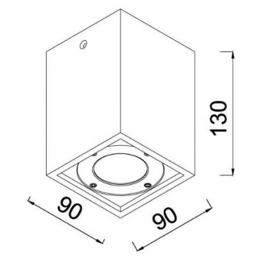 Plafón Exterior 1 Luz Yeso y Hormigón...