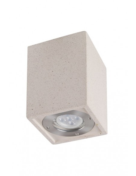 Plafón Exterior 1 Luz Hormigón Blanco