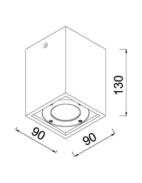 Plafón Exterior 1 Luz Hormigón Blanco