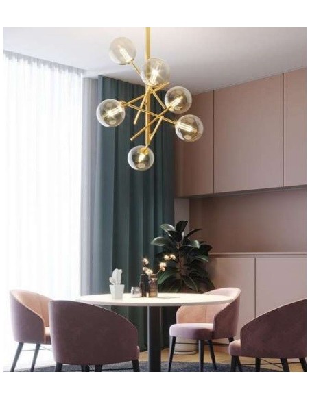 Lámparas Salón Latón Satinado