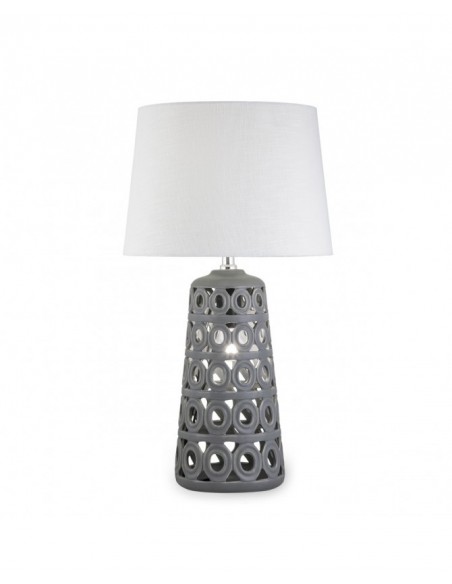 Lámpara Rinconera Cerámica Gris