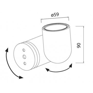 Aplique Foco Orientable de Diseño