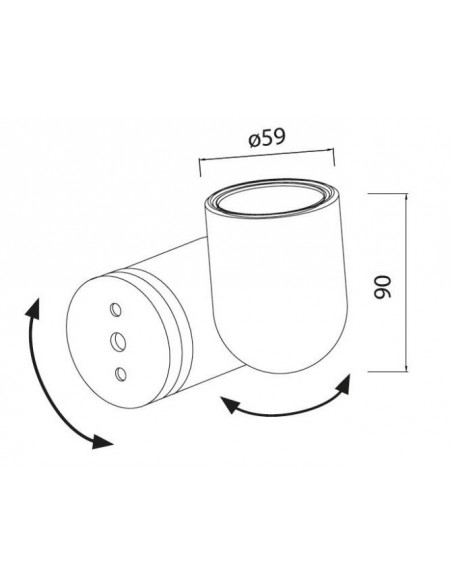 Aplique Foco Orientable de Diseño