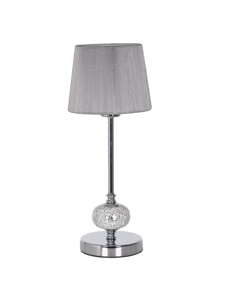 Lámpara Mesita con Pantalla Hilo Plata