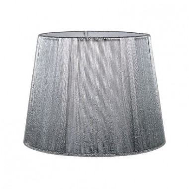 Lámpara Mesita con Pantalla Hilo Plata