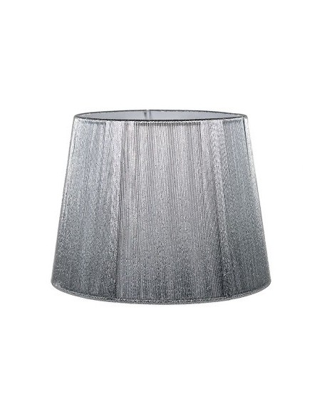 Lámpara Mesita con Pantalla Hilo Plata