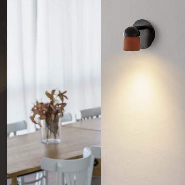 Aplique Orientable Terracota y Negro