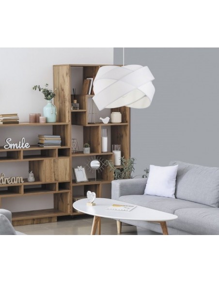 Lámpara Trenzada Blanca Salón Barata