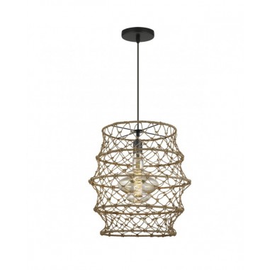 Lámpara de Colgar Cilíndrica Cuerda