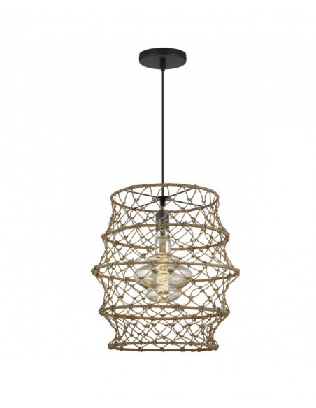 Lámpara de Colgar Cilíndrica Cuerda