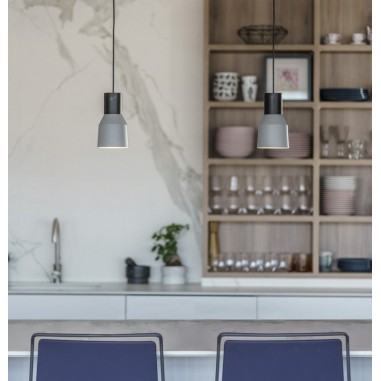 Lámpara Pantalla Metal Gris 12 cm