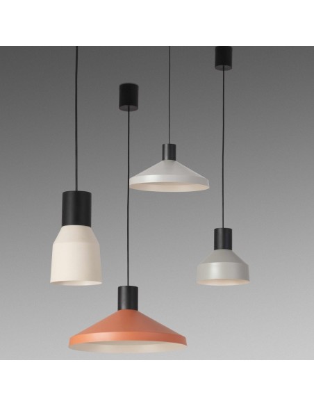 Lámpara Pantalla Metal Gris 12 cm