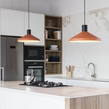 Lámpara Pantalla Metal Terracota 40 cm