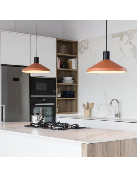 Lámpara Pantalla Metal Terracota 40 cm