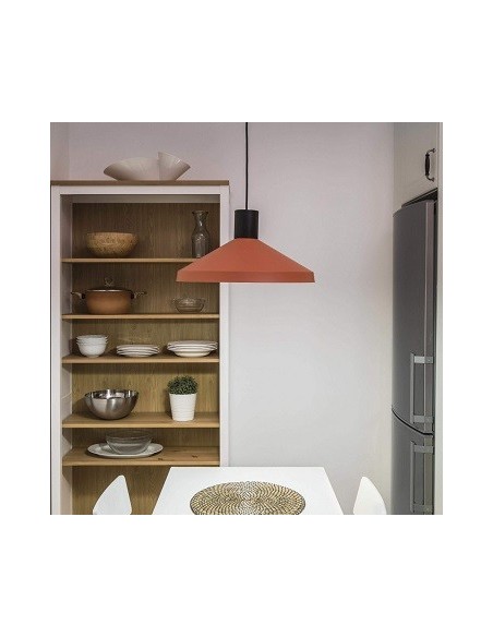 Lámpara Pantalla Metal Terracota 40 cm